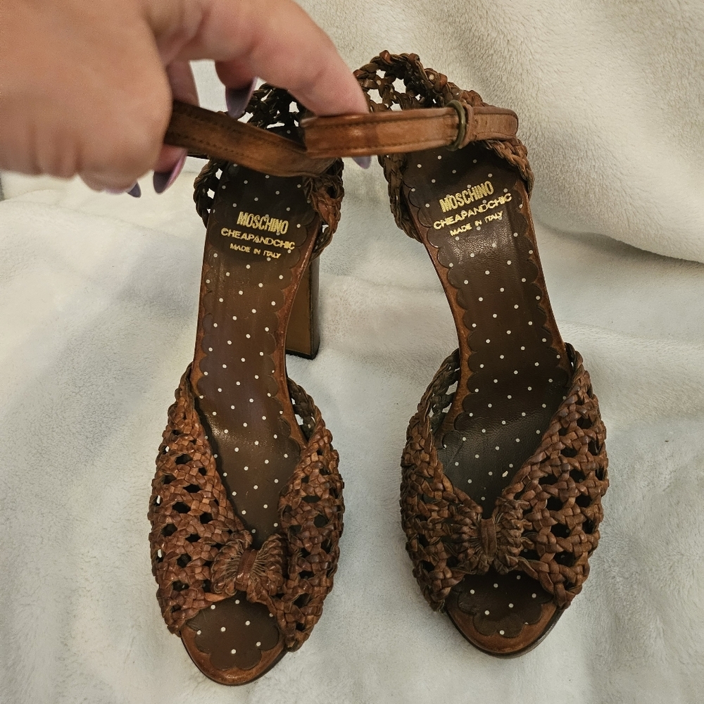 Moschino Sandal Heels Brown Size US 8